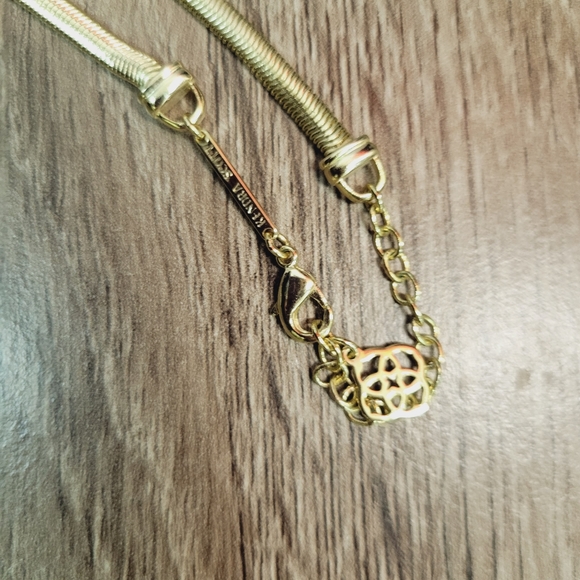 Kendra Scott Starla Necklace Gold Tone Pink White Iridescent Druzy Gem Y… - Picture 13 of 16